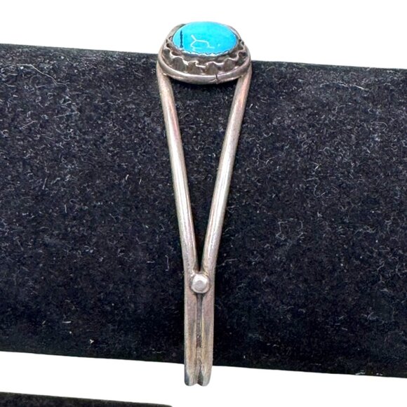 Vtg Sterling Silver Navajo Jack Whittaker Turquoise Cuff Bracelet 6.5" Signed JW - Picture 3 of 6